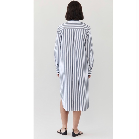 Proenza Schouler White Label Stripe Poplin Tied Shirt Dress - Picture 5 of 11